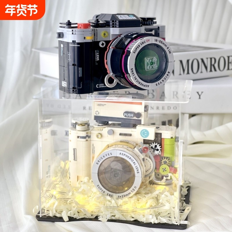 2026新款兼容乐高复古单反照相机积木模型拼装玩具女孩子系列礼物