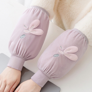 新款秋冬季罗口护袖女短款防污袖套学生韩版袖头套袖成人上班家用