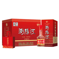 浏阳河江山脉五星尚品52度浓香型白酒内配3个礼品袋整箱礼盒送礼