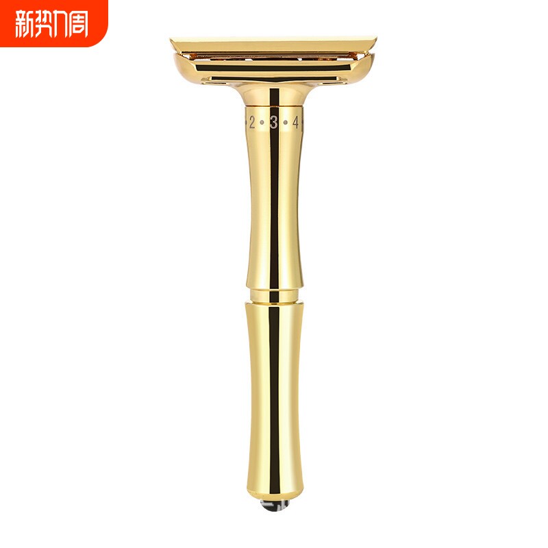 剃须刀水洗不锈老式双面刀架手动刮胡刀男士升级款8档可调锋利度