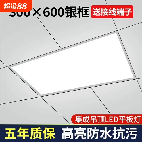 厨房吸顶灯30x60天花板铝扣板灯集成吊顶灯面板灯厨卫灯300x600