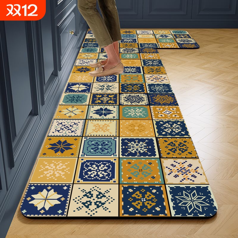 厨房专用硅藻泥地垫可擦免洗脚垫