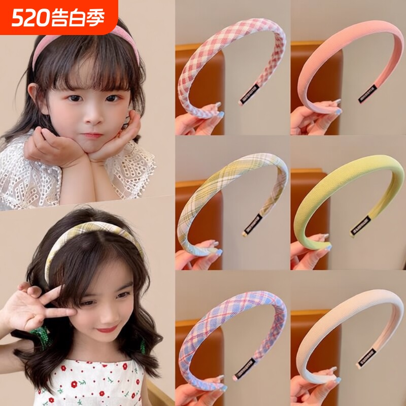 发箍儿童女2026新款童不勒头压发发卡发捆头饰女粉色绿色公主蓝色