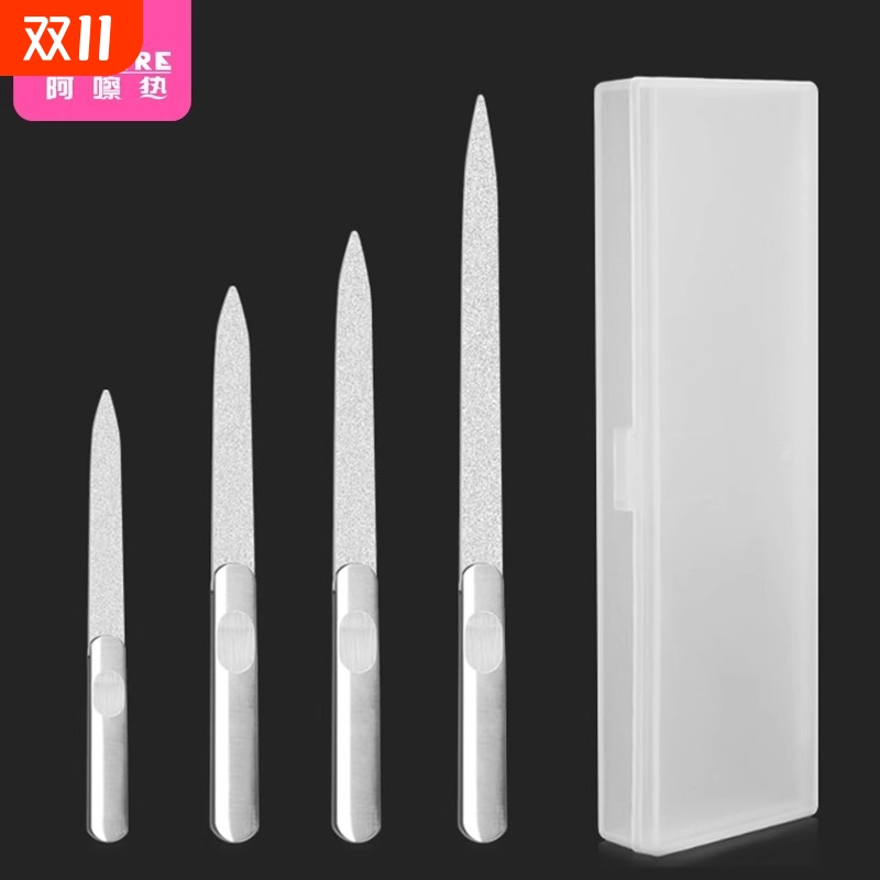 指甲锉/不锈钢A1vo0-易上手条双面锉刀指甲砂条美甲工具修护理