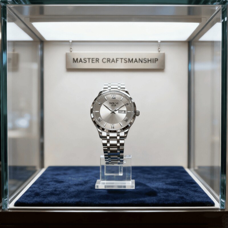 全自动男表手表男款机械风全自动防水数字双日历防水腕表男高级感