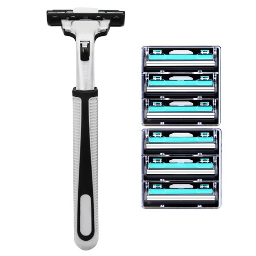 正品剃须刀手动刮胡刀双层【1刀架+6刀片】