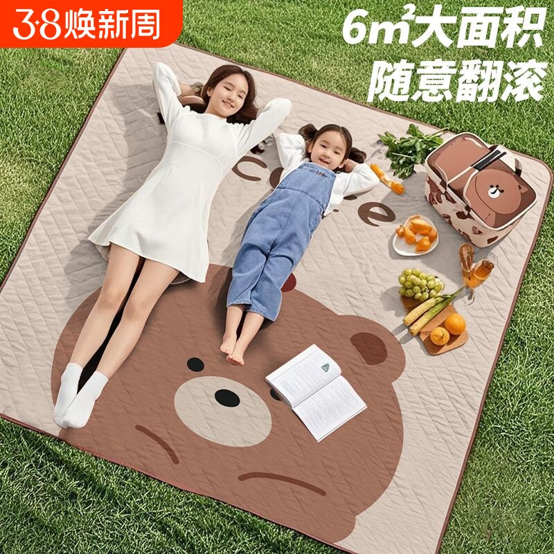 加厚公园野餐垫防潮垫露营垫加大草坪超声波帐篷内垫防水户外地垫