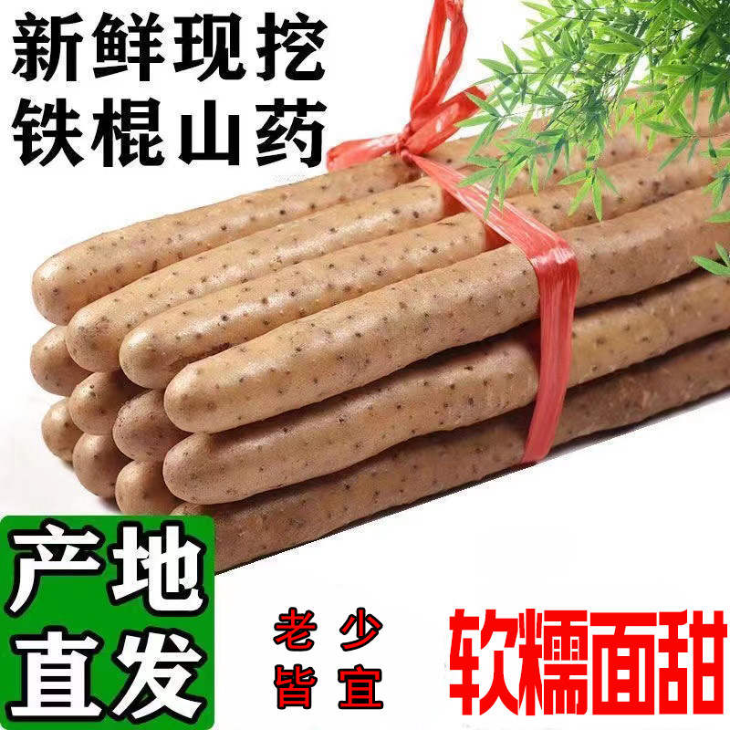正宗铁棍山药新鲜山药盒装铁杆淮山药原产地直发铁杆怀山药新鲜