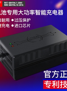 电动车外卖60V锂电池大功率充电器48V17串16串20串锂电72V快充8A