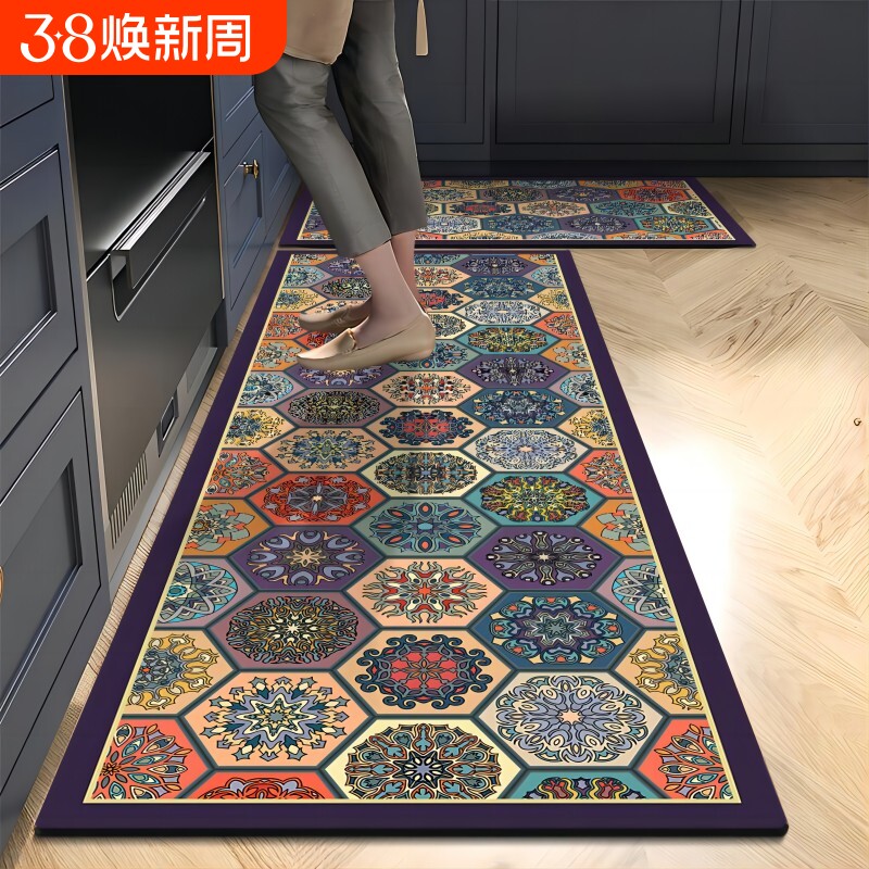 厨房专用硅藻泥地垫防水防油可擦免洗脚垫吸水吸油防滑免清洗地毯 - 天天特卖工厂出品