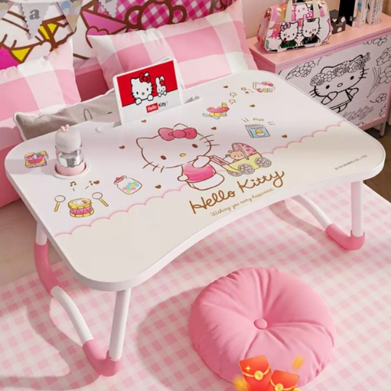 床上小桌子宿舍电脑桌书桌懒人学习桌家用可折叠桌卡通儿童写字桌