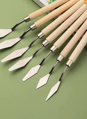 油画棒刮刀套装丙烯水粉颜料工具平头小尖刀学生美术用品调色刀铲刀肌理刀画画材料儿童专业全套绘画油画刀