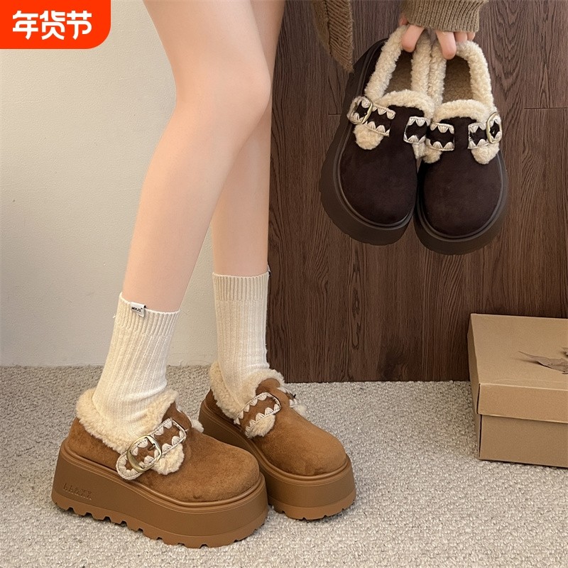勃肯鞋女2025新款秋冬季毛绒全包博肯鞋加绒保暖棉鞋厚底增高鞋子,女鞋,勃肯鞋/软木鞋,淘宝优惠券,粉丝福利购,淘宝优惠卷