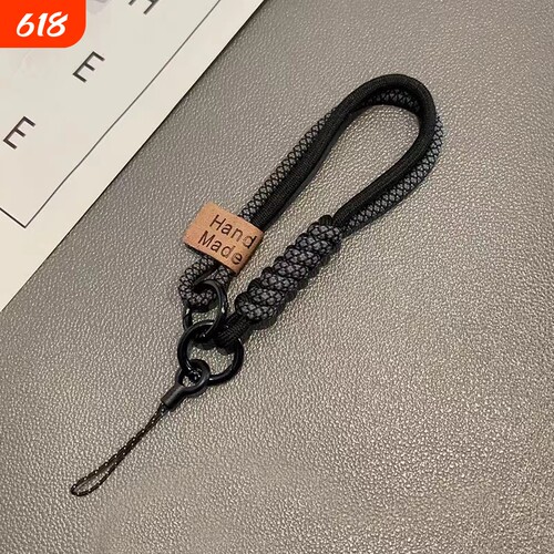 英伦风撞色编织手机壳通用挂绳短款手提挂件户外防摔百搭腕带潮流小众包包钥匙扣结实牢固挂链吊绳子防丢潮女