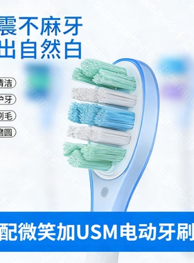 适配USM笑容加电动牙刷头P20proY20/P10/Y10pro全型号替换刷头Y1