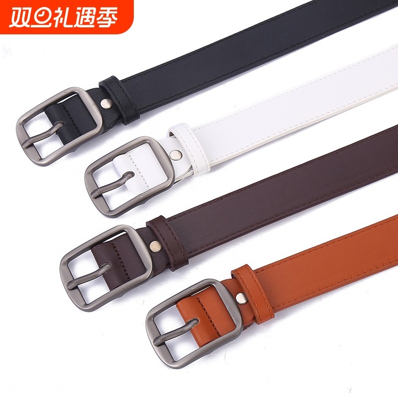 时尚百搭女士皮带2025新款男款牛仔裤休闲裤腰带不撞款