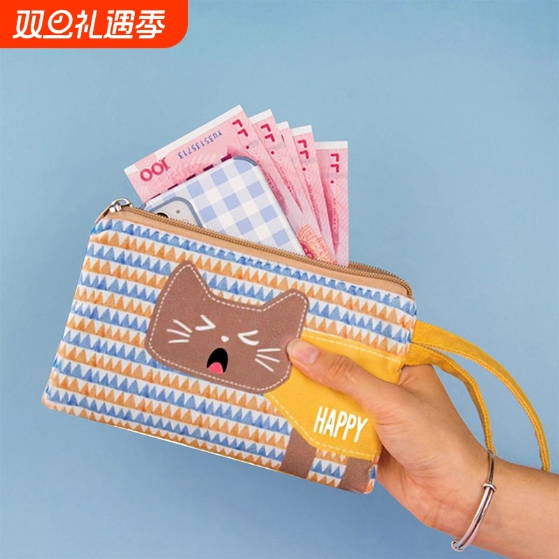 钱包女手拿长款包可爱韩版2025新款学生简约装手机钥匙硬币零钱包