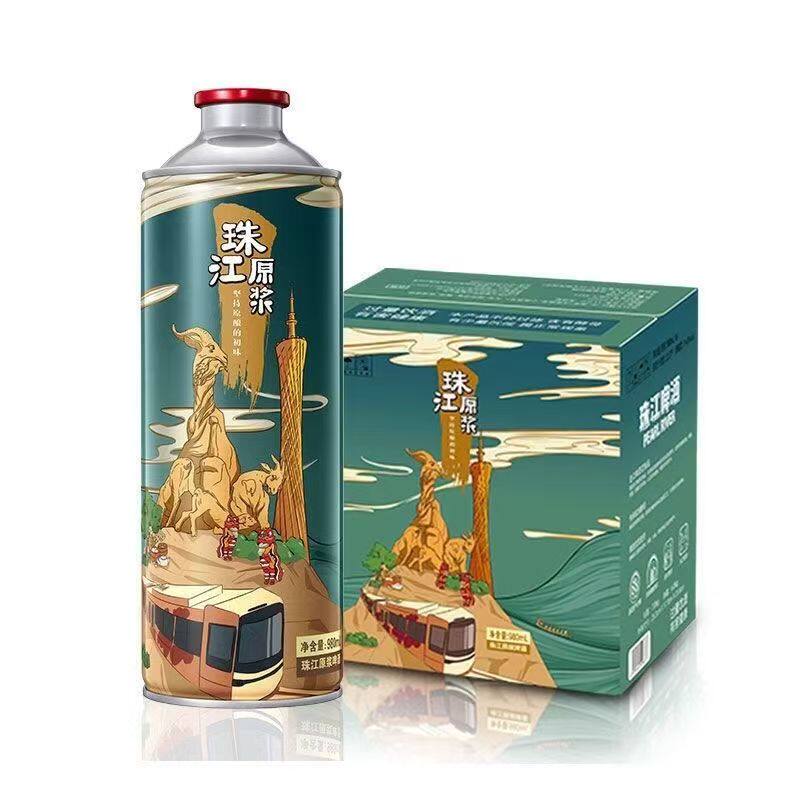 珠江啤酒珠江原浆980ml*6罐装汪苏泷代言生产日期精酿纯生经典图片