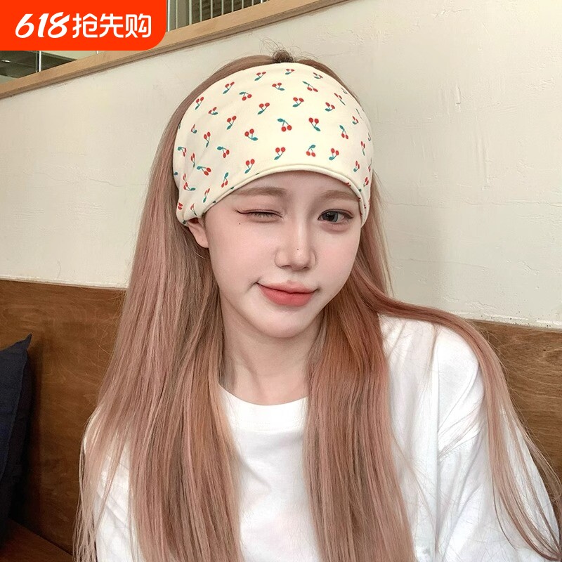 产妇孕妇发带头巾帽子月子透气产后防风秋冬护额头薄款包头帽粉色