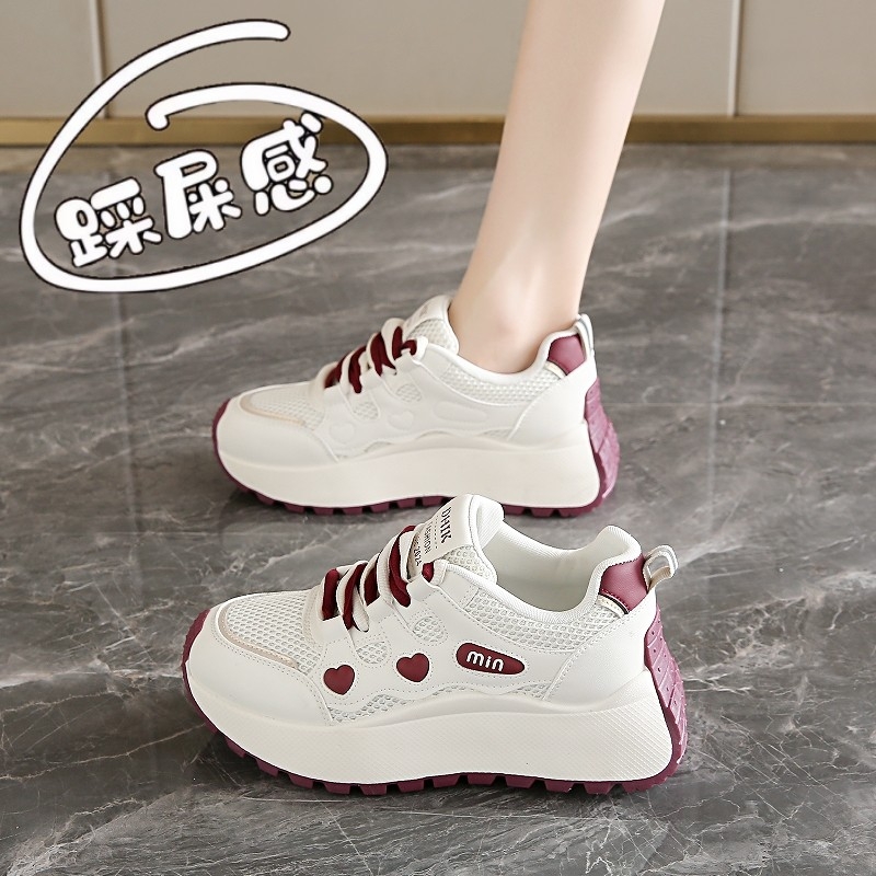 啄木鸟女鞋踩屎感网面运动鞋女春秋爆款软底跑步鞋34码不累脚阿甘