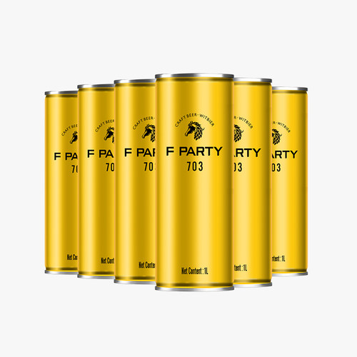 「FENDI CLUB 703锐马·比利时小麦白啤 1000ml*6罐精酿黄啤」