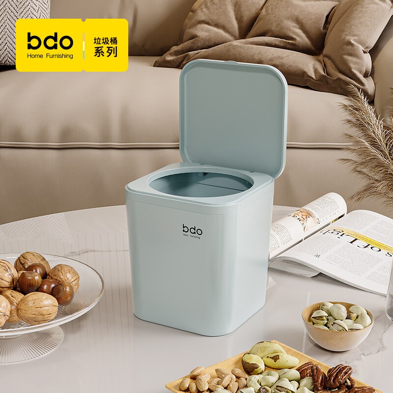 bdo小垃圾桶桌面迷你小号带盖创意可爱办公室客厅卧室床上收纳桶图片