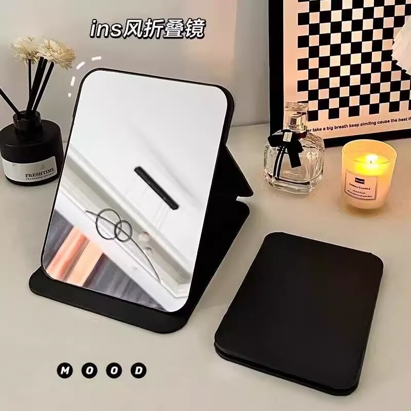 折叠小镜子学生专用梳妆镜女男士便携家用桌面化妆镜高级感高清