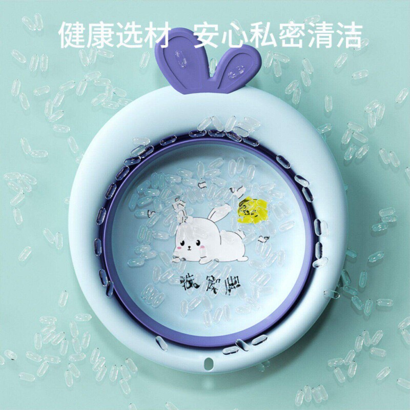 婴儿折叠脸盆新生儿专用洗脸脸屁屁脚脚卡通可悬挂儿童宿舍多规格
