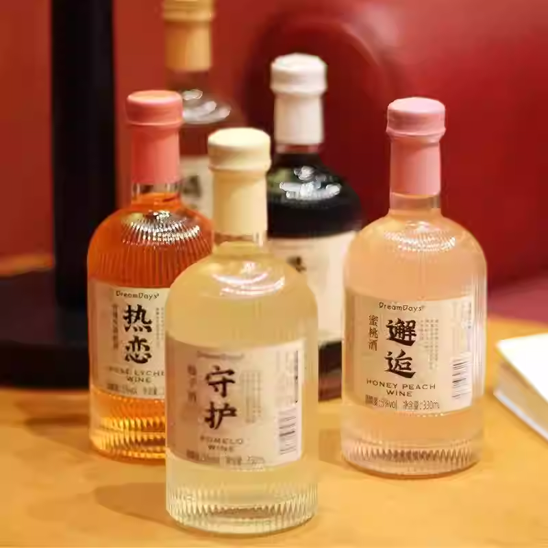 乳果那年330ml瓶装果酒柚子梅子桑葚玫瑰荔枝蜜桃味女士低度果酒