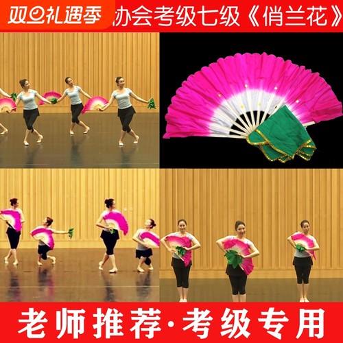 中国舞七级俏兰花扇子考级专用