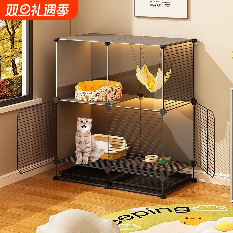 猫笼子家用室内不占地两层猫别墅猫咪猫窝带厕所一体猫舍猫屋超大