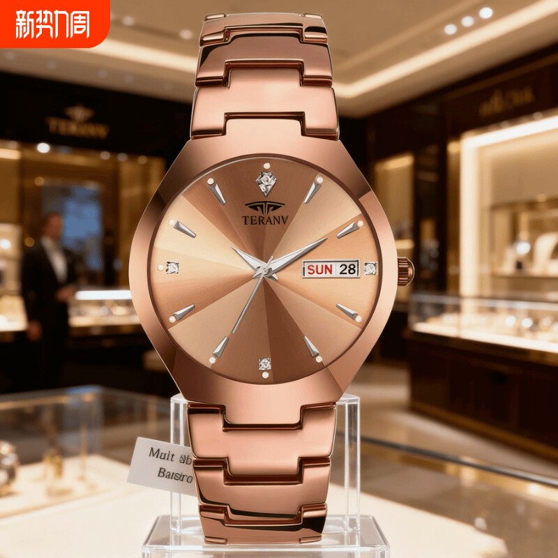 男士手表男正品名牌全自动非机械表男款商务防水石英腕表镂空夜光