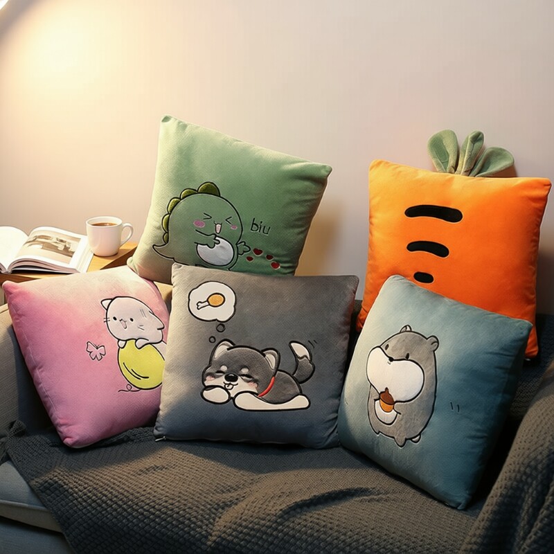 沙发抱枕客厅靠枕套靠垫套靠枕靠背垫车载靠垫方形毛绒枕芯可拆洗