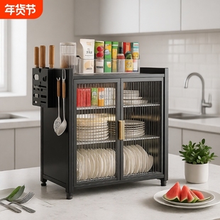 厨房碗碟收纳架台面收纳盒家用放碗盘子碗筷置物架多功能沥水碗柜