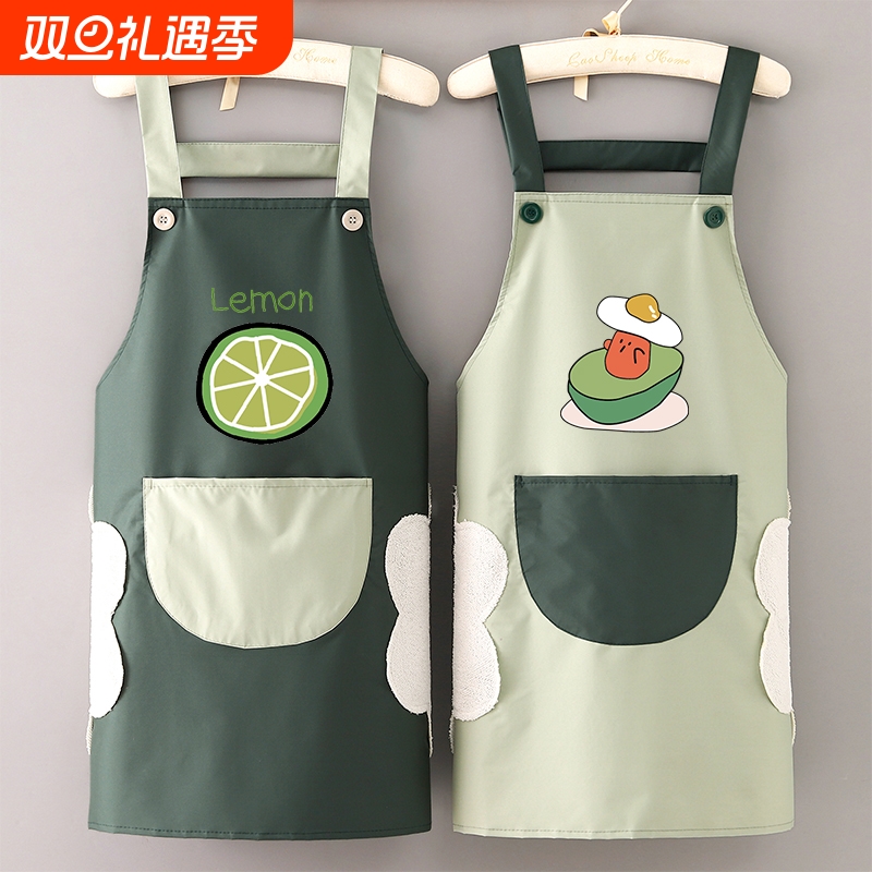 2025新款围裙防水防油家用厨房女时尚围腰餐饮专用做饭工作服成人