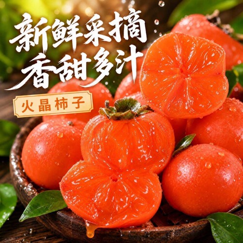 山西正宗火晶柿子新鲜蜜柿