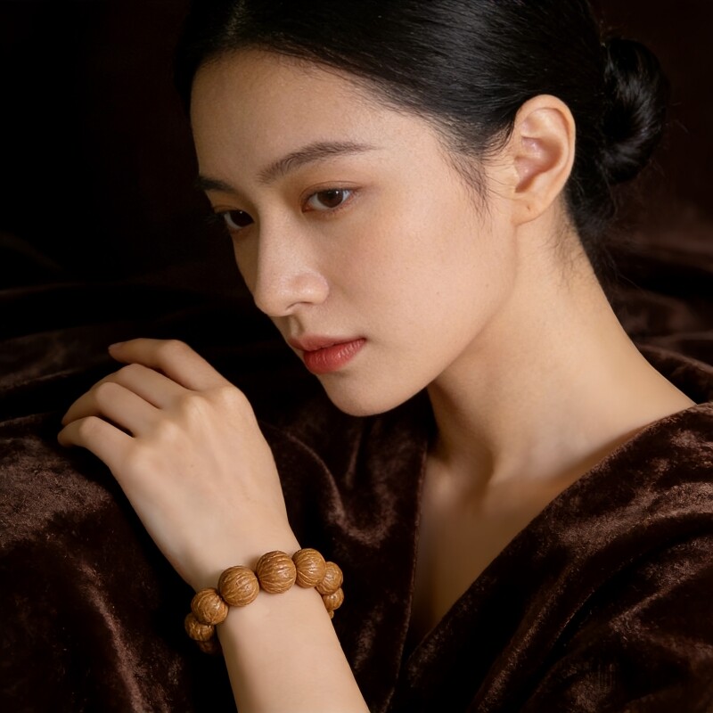 天然野生猴头手串盘玩凤羽文玩核桃精工雕刻文玩男女桃核小核桃图片