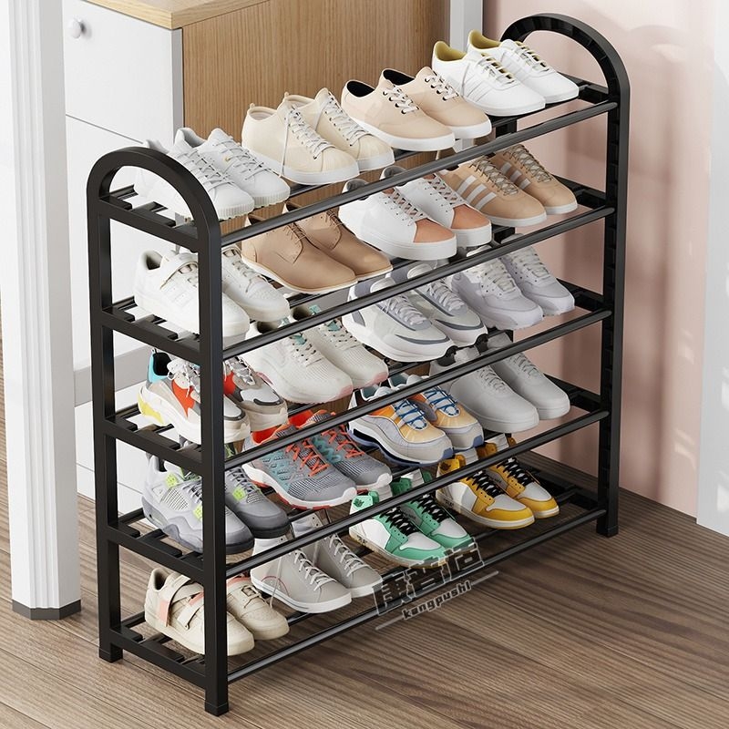 简易鞋架门口家用多层收纳鞋柜出租房用入户多功能大容量置物架子
