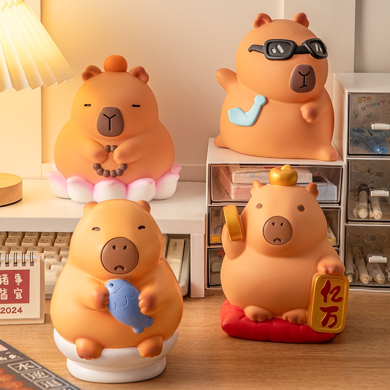 创意卡皮巴拉存钱罐成人只进不出2025新款儿童男女孩大容量储蓄罐