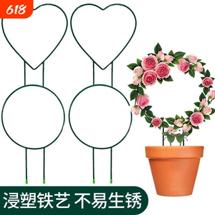 室内爱心形铁艺花架山乌龟绿萝爬藤架子绿植攀爬园艺圆形造型支架