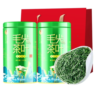 明前高山毛尖茶礼罐装 1礼袋 100g 2罐