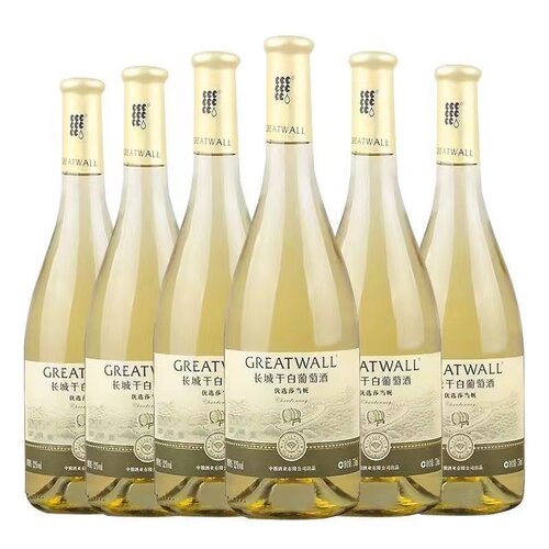 【国产优选】长城干白葡萄酒优选莎当妮750ml多规格