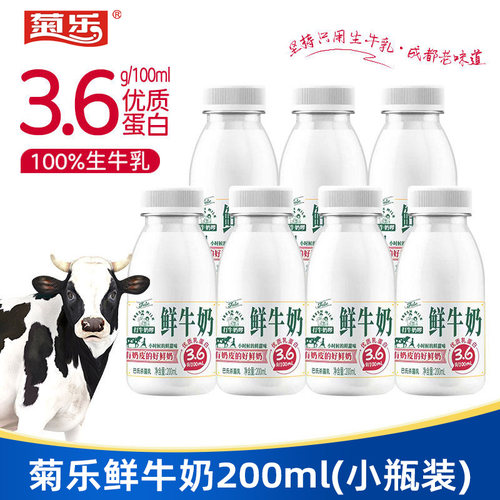 菊乐低温鲜牛奶3.6g蛋白