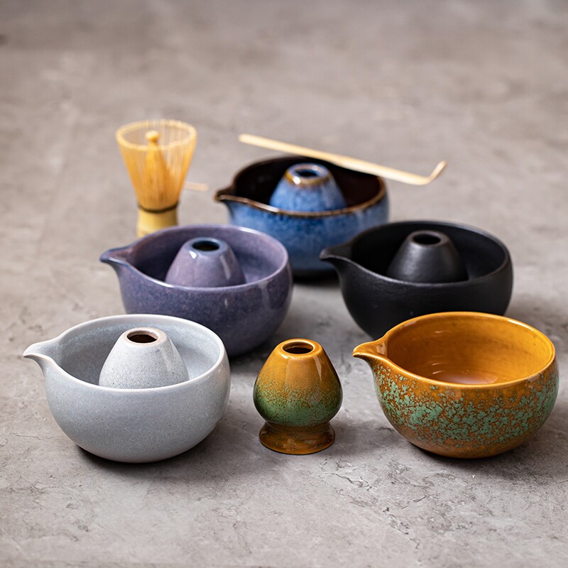 日式抹茶碗打抹茶工具抹茶刷宋代点茶碗抹茶杯搅拌器茶筅器具套装