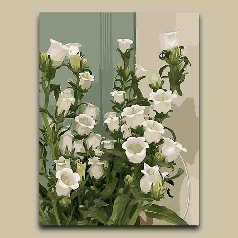 diy数字油画玫瑰手工填色画治愈油彩客厅装饰画肌理画画大尺寸