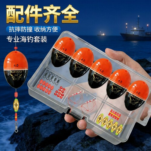 阿波浮漂路亚海钓套装高灵敏浮游矶钓远投鱼夜光电子浮标黑鲷鲈鱼
