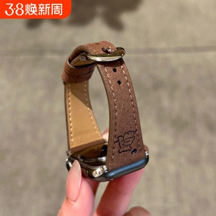 适用vivo watch gt2表带翻毛皮iqoo watch gt2压印花拥抱小狗手表百搭创意秋冬氛围智能运动配件gt一二代