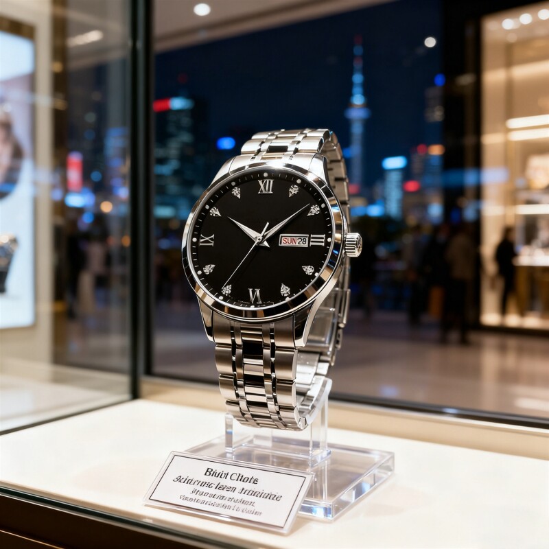 镂空男士手表男正品名牌全自动非机械表钢带男款商务防水石英腕表