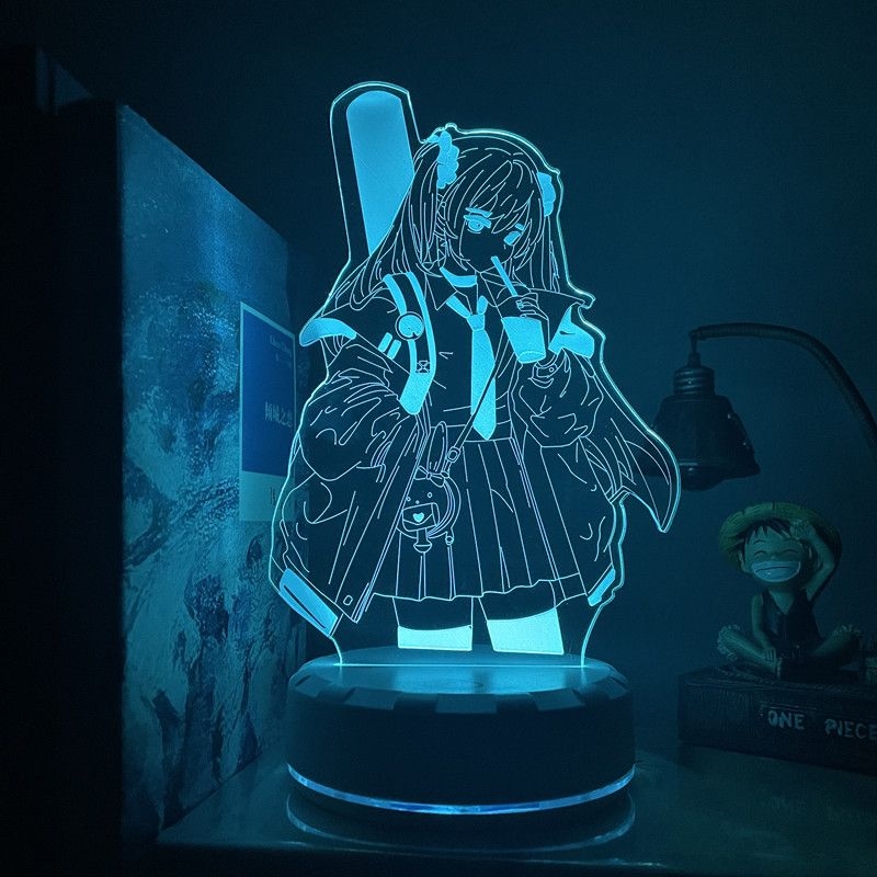 初音未来周边模型LED小夜灯桌面摆件装饰灯夜间睡觉起夜灯遥控