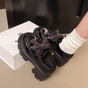 奥万森学院风单鞋jk服乐福鞋松糕增高百搭女鞋配裙子小皮鞋英伦风